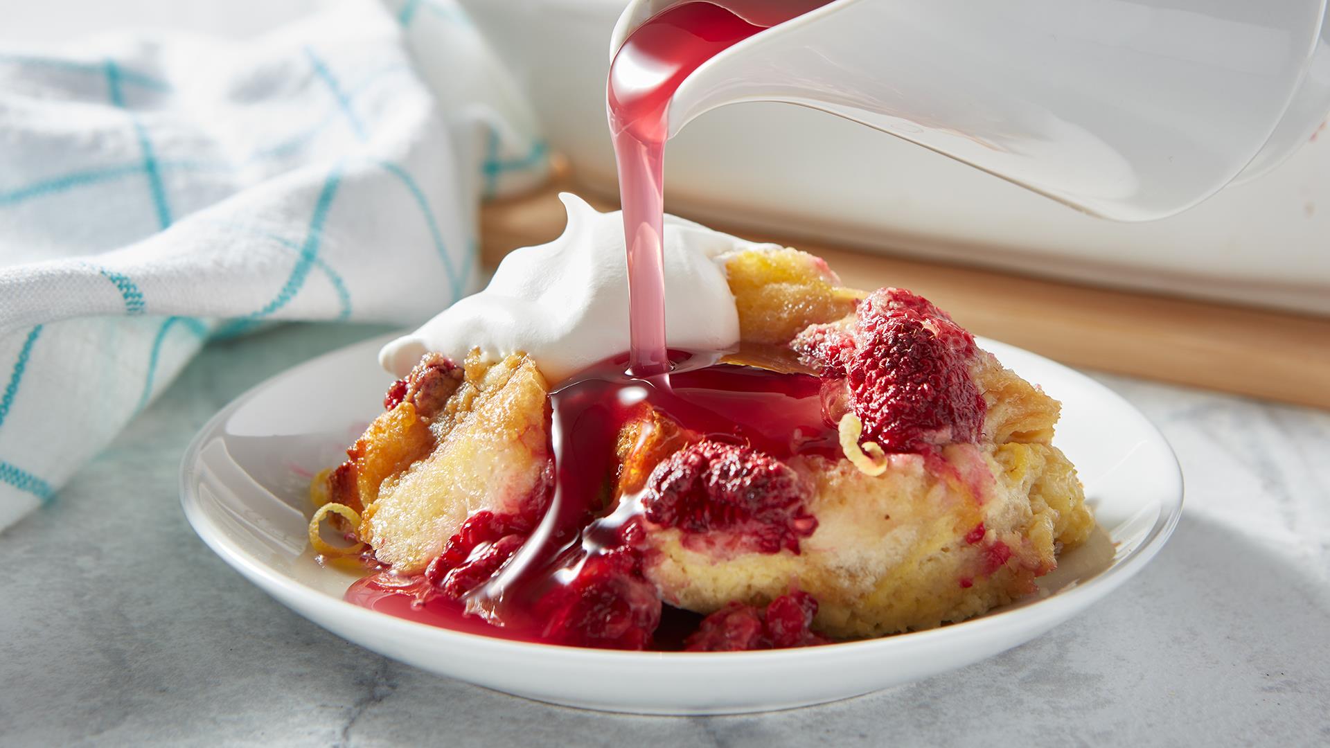 Lemon Whipped Cream Raspberry French Toast Bake - DairyPure®