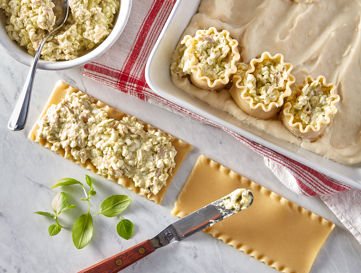 Chicken Pesto Lasagna Rollups - DairyPure®